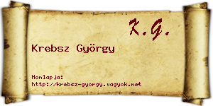 Krebsz György névjegykártya