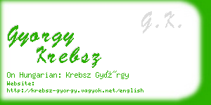 gyorgy krebsz business card